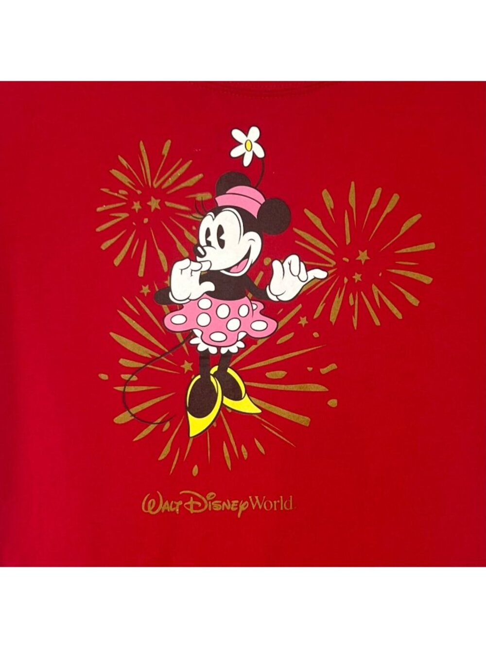 Walt Disney World Minnie Mouse Tshirt Large Red Disney Park Exclusive - Picture 5 of 8